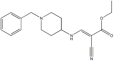 ethyl 3-[(1-benzyl-4-piperidyl)amino]-2-cyanoacrylate Struktur