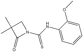  N1-(2-methoxyphenyl)-3,3-dimethyl-2-oxoazetane-1-carbothioamide