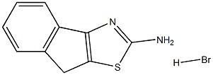 8H-indeno[1,2-d][1,3]thiazol-2-amine hydrobromide 化学構造式