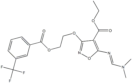 ethyl 5-{[(dimethylamino)methylene]amino}-3-(2-{[3-(trifluoromethyl)benzoyl]oxy}ethoxy)-4-isoxazolecarboxylate Structure