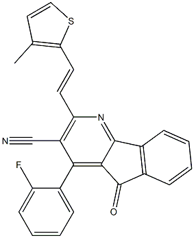 4-(2-fluorophenyl)-2-[(E)-2-(3-methyl-2-thienyl)ethenyl]-5-oxo-5H-indeno[1,2-b]pyridine-3-carbonitrile|