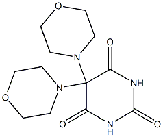 5,5-dimorpholinohexahydropyrimidine-2,4,6-trione,,结构式