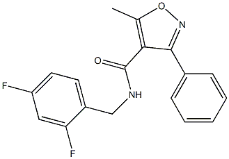 N4-(2,4-difluorobenzyl)-5-methyl-3-phenylisoxazole-4-carboxamide Structure