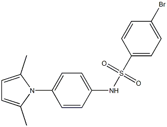 4-bromo-N-[4-(2,5-dimethyl-1H-pyrrol-1-yl)phenyl]benzenesulfonamide 化学構造式