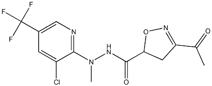 3-acetyl-N'-[3-chloro-5-(trifluoromethyl)-2-pyridinyl]-N'-methyl-4,5-dihydro-5-isoxazolecarbohydrazide,,结构式