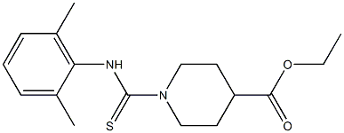 ethyl 1-[(2,6-dimethylanilino)carbothioyl]piperidine-4-carboxylate 化学構造式