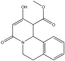 methyl 2-hydroxy-4-oxo-1,6,7,11b-tetrahydro-4H-pyrido[2,1-a]isoquinoline-1-carboxylate,,结构式