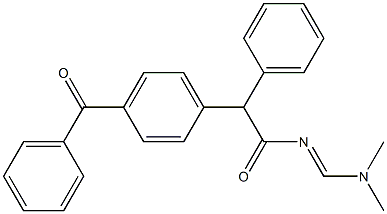2-(4-benzoylphenyl)-N-[(dimethylamino)methylene]-2-phenylacetamide Struktur