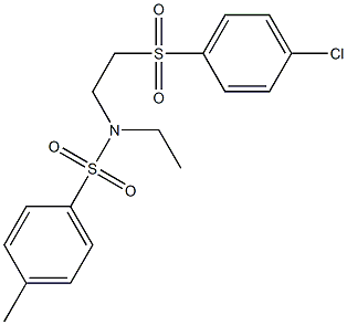 N1-{2-[(4-chlorophenyl)sulfonyl]ethyl}-N1-ethyl-4-methylbenzene-1-sulfonamide Struktur