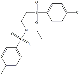 N1-{2-[(4-chlorophenyl)sulfonyl]ethyl}-N1-ethyl-4-methylbenzene-1-sulfonamide