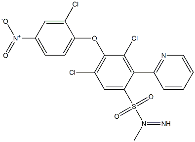 N1-imino(2-pyridyl)methyl-3,5-dichloro-4-(2-chloro-4-nitrophenoxy)benzene-1-sulfonamide Structure