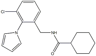 N-[3-chloro-2-(1H-pyrrol-1-yl)benzyl]cyclohexanecarboxamide Structure