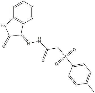 2-[(4-methylphenyl)sulfonyl]-N'-(2-oxo-1,2-dihydro-3H-indol-3-yliden)acetohydrazide Structure