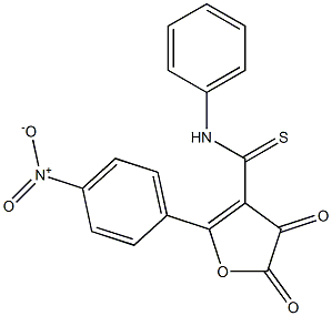 N3-phenyl-2-(4-nitrophenyl)-4,5-dioxo-4,5-dihydrofuran-3-carbothioamide Structure