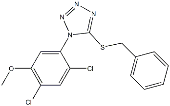 5-(benzylsulfanyl)-1-(2,4-dichloro-5-methoxyphenyl)-1H-1,2,3,4-tetraazole Structure