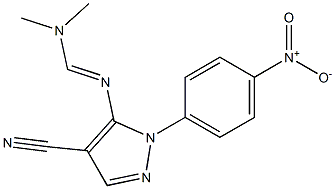 N'-[4-cyano-1-(4-nitrophenyl)-1H-pyrazol-5-yl]-N,N-dimethyliminoformamide Structure