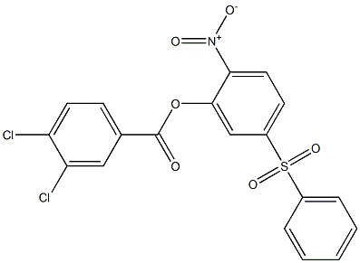 2-nitro-5-(phenylsulfonyl)phenyl 3,4-dichlorobenzoate,,结构式
