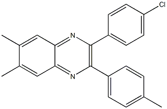 2-(4-chlorophenyl)-6,7-dimethyl-3-(4-methylphenyl)quinoxaline Structure