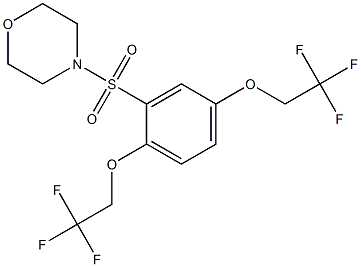 4-{[2,5-di(2,2,2-trifluoroethoxy)phenyl]sulfonyl}morpholine Structure