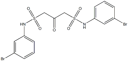 N1,N3-di(3-bromophenyl)-2-oxopropane-1,3-disulfonamide 结构式