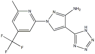 1-[6-methyl-4-(trifluoromethyl)-2-pyridyl]-4-(1H-1,2,3,4-tetraazol-5-yl)-1H -pyrazol-3-amine