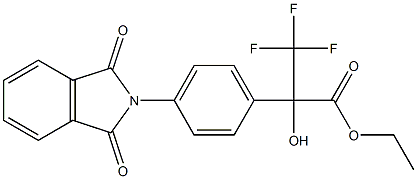 ethyl 2-[4-(1,3-dioxo-2,3-dihydro-1H-isoindol-2-yl)phenyl]-3,3,3-trifluoro-2-hydroxypropanoate 化学構造式