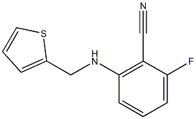 2-fluoro-6-[(2-thienylmethyl)amino]benzonitrile 化学構造式