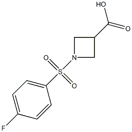 1-[(4-fluorophenyl)sulfonyl]-3-azetanecarboxylic acid Structure