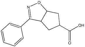 3-phenyl-4,5,6,6a-tetrahydro-3aH-cyclopenta[d]isoxazole-5-carboxylic acid Struktur