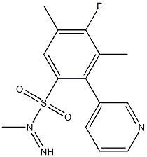 N1-imino(3-pyridyl)methyl-4-fluoro-3,5-dimethylbenzene-1-sulfonamide Structure