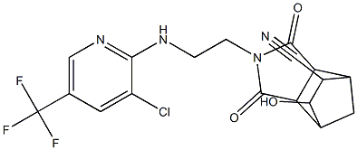  4-(2-{[3-chloro-5-(trifluoromethyl)-2-pyridinyl]amino}ethyl)-9-hydroxy-3,5-dioxo-4-azatricyclo[5.2.1.0~2,6~]decane-8-carbonitrile