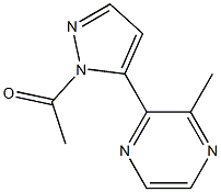 1-[5-(3-methylpyrazin-2-yl)-1H-pyrazol-1-yl]ethan-1-one Struktur