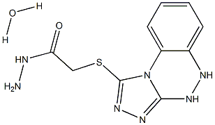 2-(4,5-dihydrobenzo[e][1,2,4]triazolo[3,4-c][1,2,4]triazin-1-ylthio)ethanoh ydrazide hydrate 化学構造式
