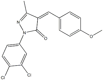 1-(3,4-dichlorophenyl)-4-(4-methoxybenzylidene)-3-methyl-4,5-dihydro-1H-pyrazol-5-one Structure