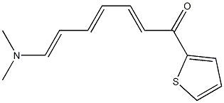 7-(dimethylamino)-1-(2-thienyl)hepta-2,4,6-trien-1-one 化学構造式