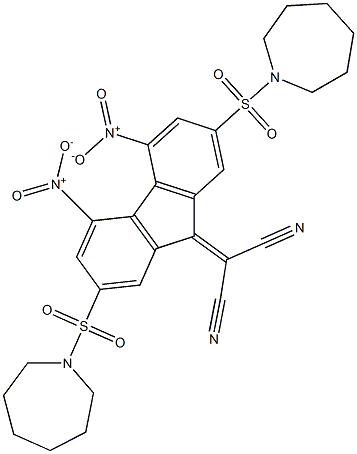 2-[2,7-di(azepan-1-ylsulfonyl)-4,5-dinitro-9H-fluoren-9-yliden]malononitrile