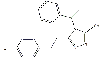 4-{2-[5-mercapto-4-(1-phenylethyl)-4H-1,2,4-triazol-3-yl]ethyl}phenol 结构式