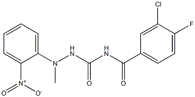 N1-(3-chloro-4-fluorobenzoyl)-2-methyl-2-(2-nitrophenyl)hydrazine-1-carboxamide Structure