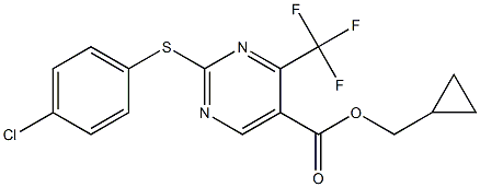 cyclopropylmethyl 2-[(4-chlorophenyl)thio]-4-(trifluoromethyl)pyrimidine-5-carboxylate|