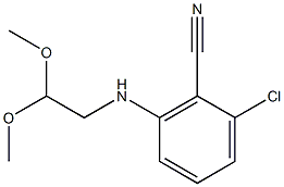 2-chloro-6-[(2,2-dimethoxyethyl)amino]benzonitrile 结构式