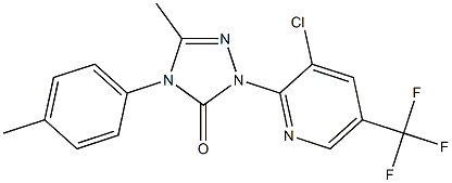 2-[3-chloro-5-(trifluoromethyl)-2-pyridinyl]-5-methyl-4-(4-methylphenyl)-2,4-dihydro-3H-1,2,4-triazol-3-one 化学構造式