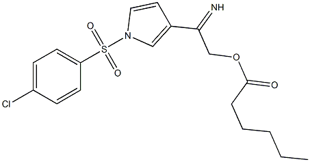 1-[(4-chlorophenyl)sulfonyl]-3-[(hexanoyloxy)ethanimidoyl]-1H-pyrrole