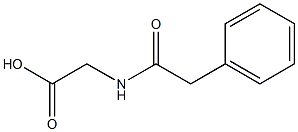 [(phenylacetyl)amino]acetic acid Struktur