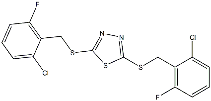 2,5-di[(2-chloro-6-fluorobenzyl)thio]-1,3,4-thiadiazole Structure