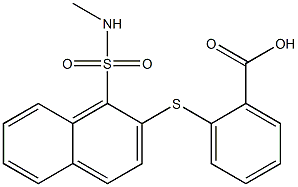 2-({1-[(methylamino)sulfonyl]-2-naphthyl}thio)benzoic acid 结构式