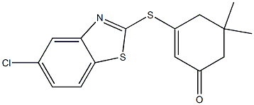 3-[(5-chloro-1,3-benzothiazol-2-yl)thio]-5,5-dimethylcyclohex-2-en-1-one