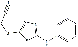 2-[(5-anilino-1,3,4-thiadiazol-2-yl)sulfanyl]acetonitrile Structure