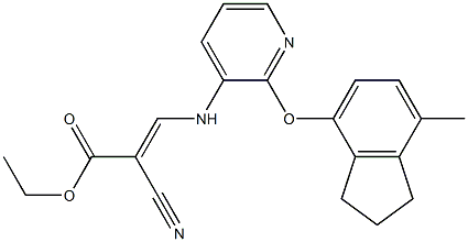 ethyl 2-cyano-3-({2-[(7-methyl-2,3-dihydro-1H-inden-4-yl)oxy]-3-pyridyl}amino)acrylate|