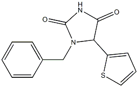 1-benzyl-5-thien-2-ylimidazolidine-2,4-dione 化学構造式