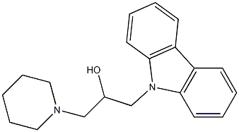 1-(9H-carbazol-9-yl)-3-piperidinopropan-2-ol 结构式